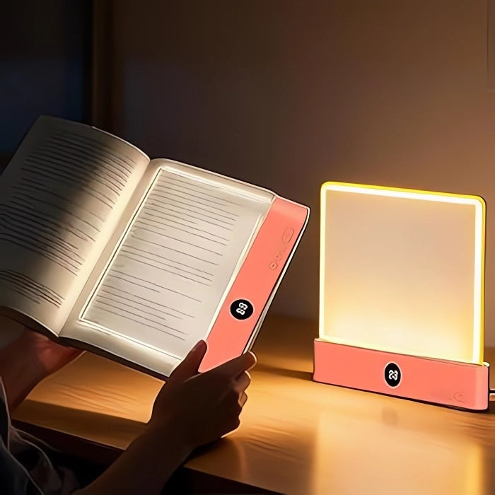 Smart LED Reading Light Book Light Treasure Box Rechargeable Clear LED Flat Reading Light Timer Doodleable Study Lamp the Quiet Reader'S Dream Lights Ultra-Thin Wireless Design